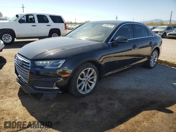 2019 Audi A4 Premium with VIN WAUGMAF44KN005370, listed as a Copart auction lot 56368725 with 87,007 mi miles and Salvage title. Bid and sale history available at DreamBid. Image 1.