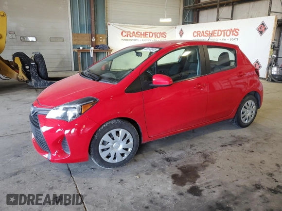 2015 Toyota Yaris L with VIN VNKKTUD35FA052164, listed as a Copart auction lot 48250045 with 104,203 mi miles and Salvage Title. Bid and sale history available at carsss.com. Image 1.