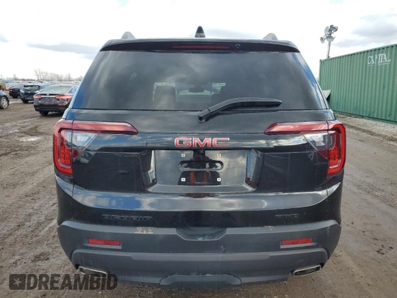 2023 GMC Acadia SLT with VIN 1GKKNULS1PZ228002, listed as a Copart auction lot 45911415 with 21,817 mi miles and Salvage Title. Bid and sale history available at DreamBid. Image 6.