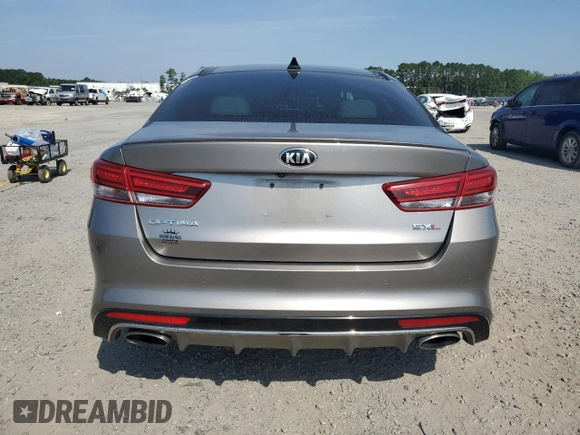 2016 Kia Optima SXL Turbo with VIN 5XXGV4L22GG066837, listed as a Copart auction lot 60989355 with 100,926 mi miles and Salvage title. Bid and sale history available at DreamBid. Image 6.