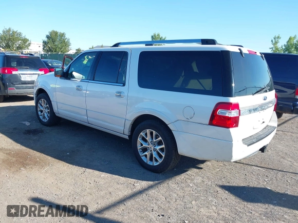 2015 Ford Expedition Max Limited with VIN 1FMJK2ATXFEF06431, listed as a IAAI auction lot 42805495 with 145,905 mi miles and . Bid and sale history available at DreamBid. Image 3.