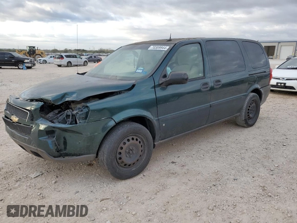 2006 Chevrolet Uplander LS Fleet with VIN 1GNDV23L26D186928, listed as a Copart auction lot 70309944 with 0 mi miles and Salvage Title. Bid and sale history available at carsss.com. Image 1.