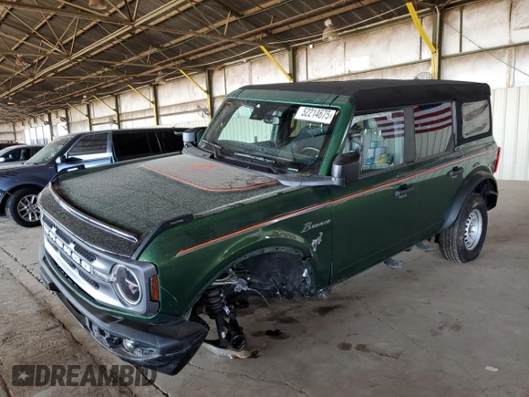 2023 Ford Bronco с VIN 1FMDE5BH4PLB62480, выставлен на аукционе Copart как лот 52214675 с пробегом 19 287 миль миль и Списание • Salvage title. История ставок и продаж доступна на DreamBid. Изображение 1.