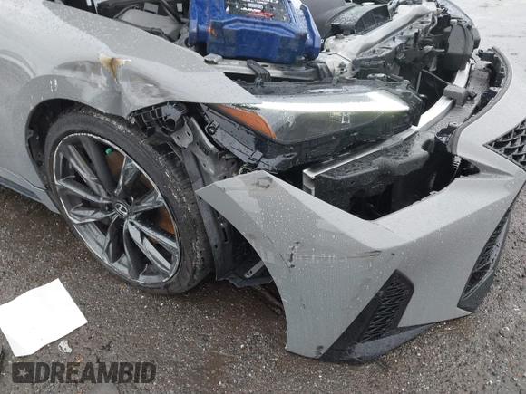 2024 Lexus IS 350 F Sport with VIN JTHBZ1E22R5035541, listed as a IAAI auction lot 41060031 with 8,390 mi miles and . Bid and sale history available at DreamBid. Image 18.