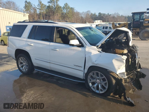 2018 GMC Yukon SLT with VIN 1GKS1BKC6JR384246, listed as a Copart auction lot 86987634 with 0 mi miles and Salvage Title. Bid and sale history available at carsss.com. Image 4.