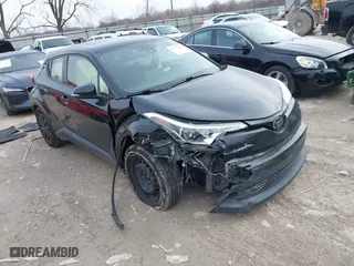 2019 Toyota C-HR XLE with VIN JTNKHMBX2K1029012, listed as a IAAI auction lot 41717454 with 87,040 mi miles. Bid and sale history available at carsss.com. Image 1.