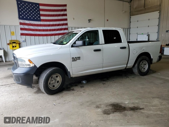 2019 Ram 1500 Tradesman with VIN 3C6RR7KG9KG628094, listed as a Copart auction lot 55074074 with 82,029 mi miles and Salvage title. Bid and sale history available at DreamBid. Image 1.