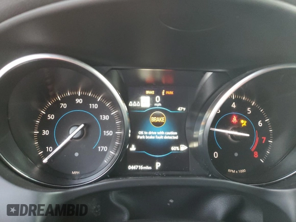 2019 Jaguar F-Pace S with VIN SADCM2FV2KA392562, listed as a Copart auction lot 80383083 with 44,716 mi miles and Salvage Title. Bid and sale history available at DreamBid. Image 9.