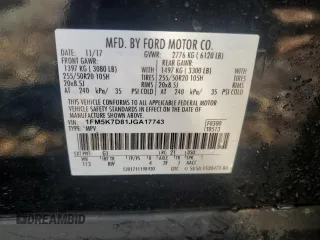 2018 Ford Explorer XLT with VIN 1FM5K7D81JGA17743, listed as a Copart auction lot 52183755 with 128,399 mi miles and Salvage Title. Bid and sale history available at DreamBid. Image 13.
