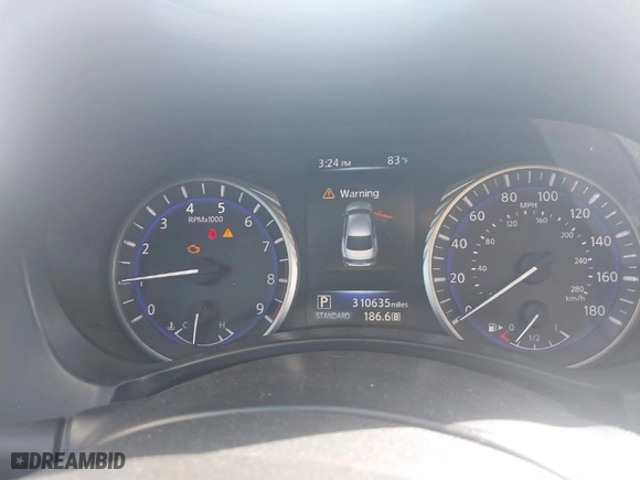 2014 Infiniti Q50 Premium with VIN JN1BV7AP6EM686210, listed as a IAAI auction lot 41785852 with 310635 miles. Bid and sale history available at carsss.com. Image 7.