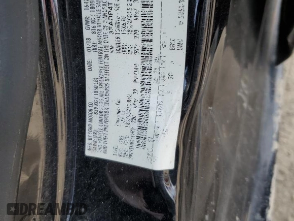 2018 Ford Fiesta S with VIN 3FADP4TJ3JM106004, listed as a Copart auction lot 61512055 with Not provided miles and Salvage title. Bid and sale history available at DreamBid. Image 12.