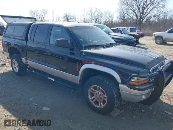 2004 Dodge Dakota SLT with VIN 1D7HG48N54S734087, listed as a IAAI auction lot 41770151 with 129,514 mi miles. Bid and sale history available at carsss.com. Image 1.