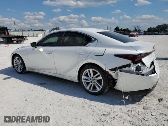 2023 Lexus IS 300 with VIN JTHCA1D27P5125889, listed as a Copart auction lot 50439775 with 2,192 mi miles and Non repairable. Bid and sale history available at DreamBid. Image 2.