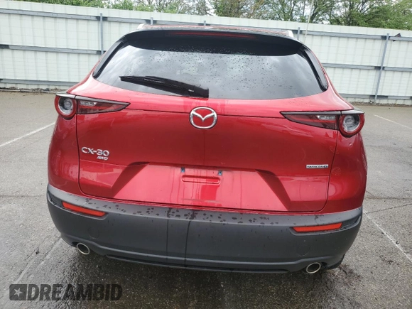 2023 Mazda CX-30 S Select with VIN 3MVDMBBMXPM537207, listed as a Copart auction lot 57724725 with 18,353 mi miles and Salvage title. Bid and sale history available at DreamBid. Image 6.