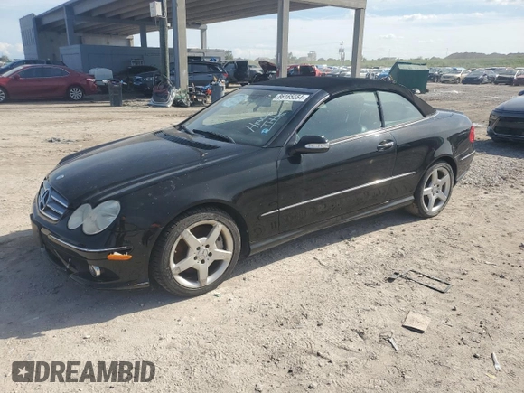2009 Mercedes-Benz CLK-Class 3.5L with VIN WDBTK56F19F263557, listed as a Copart auction lot 86165554 with 0 mi miles and Clean Title. Bid and sale history available at carsss.com. Image 1.