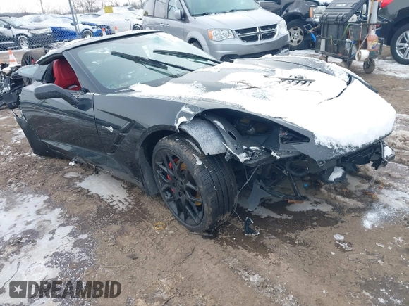 2019 Chevrolet Corvette 1LT with VIN 1G1YB2D71K5119819, listed as a IAAI auction lot 41598743 with 1 mi miles. Bid and sale history available at carsss.com. Image 1.