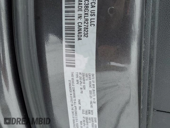 2020 Chrysler Pacifica Launch Edition z VIN 2C4RC3BGXLR278232, wystawiony jako Copart lot #47466435 z przebiegiem 69 648 mil mil oraz Tytuł czysty. Historia ofert i sprzedaży dostępna na DreamBid. Obrazek 13.