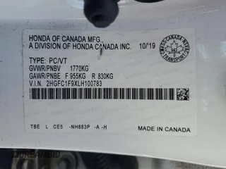 2020 Honda Civic Sedan Touring with VIN 2HGFC1F9XLH100783, listed as a Copart auction lot 46167405 with 144,219 mi miles and Clean Title. Bid and sale history available at carsss.com. Image 12.