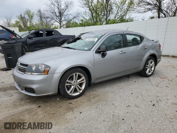 2014 Dodge Avenger SE with VIN 1C3CDZAB4EN173234, listed as a Copart auction lot 52251535 with 44,820 mi miles and Salvage Title. Bid and sale history available at carsss.com. Image 1.