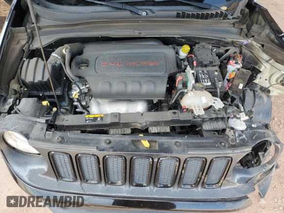 2017 Jeep Renegade Altitude with VIN ZACCJABB4HPF44621, listed as a Copart auction lot 63526195 with 96,485 mi miles and Salvage title. Bid and sale history available at DreamBid. Image 12.