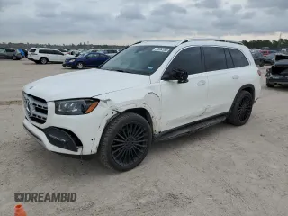 2020 Mercedes-Benz GLS with VIN 4JGFF5KE2LA139362, listed as a Copart auction lot 47594185 with 92,915 mi miles and Salvage Title. Bid and sale history available at carsss.com. Image 1.