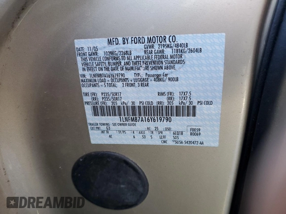 2006 Lincoln LS Sport z VIN 1LNFM87A16Y619790, wystawiony jako Copart lot #47764985 z przebiegiem 63 517 mil mil oraz Nie do naprawy • Non repairable. Historia ofert i sprzedaży dostępna na DreamBid. Obrazek 14.
