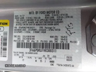 2017 Ford Fusion Hybrid Titanium z VIN 3FA6P0RU7HR300311, wystawiony jako IAAI lot #42045664 z przebiegiem 136 231 mil mil oraz . Historia ofert i sprzedaży dostępna na DreamBid. Obrazek 9.