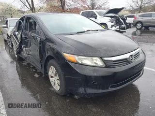 2012 Honda Civic LX with VIN 2HGFB2F5XCH605230, listed as a IAAI auction lot 41999663 with 221,815 mi miles and . Bid and sale history available at DreamBid. Image 1.