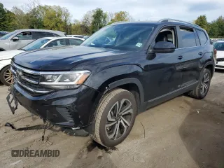 2023 Volkswagen Atlas SEL with VIN 1V2BP2CA9PC552396, listed as a Copart auction lot 73565154 with 14,687 mi miles and Salvage title. Bid and sale history available at DreamBid. Image 1.