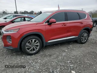 2019 Hyundai Santa Fe SEL with VIN 5NMS33AD8KH054314, listed as a Copart auction lot 89117675 with 152,810 mi miles and Salvage Title. Bid and sale history available at carsss.com. Image 1.