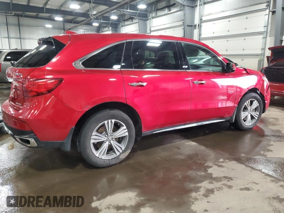 2019 Acura MDX with VIN 5J8YD4H39KL030629, listed as a Copart auction lot 42009135 with 82,776 mi miles and Salvage Title. Bid and sale history available at carsss.com. Image 3.