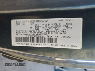 1995 Toyota T100 z VIN JT4VD22F4S0006698, wystawiony jako Copart lot #76022924 z przebiegiem 457 624 mil mil oraz Tytuł czysty. Historia ofert i sprzedaży dostępna na DreamBid. Obrazek 12.
