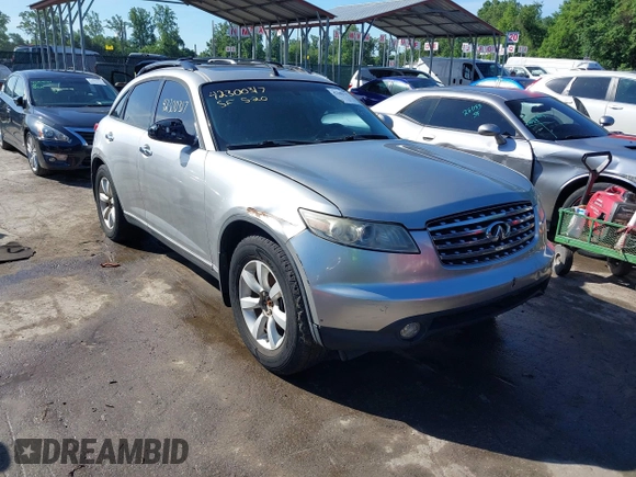 2004 Infiniti FX with VIN JNRAS08W44X224845, listed as a IAAI auction lot 42300317 with 221,647 mi miles and . Bid and sale history available at DreamBid. Image 1.