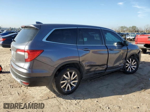 2021 Honda Pilot EX-L with VIN 5FNYF5H58MB001760, listed as a Copart auction lot 47061455 with 62,789 mi miles and Salvage Title. Bid and sale history available at carsss.com. Image 3.