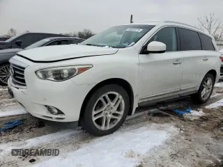 2013 Infiniti JX35 with VIN 5N1AL0MM5DC317507, listed as a Copart auction lot 45091675 with 116,861 mi miles and Salvage Title. Bid and sale history available at DreamBid. Image 1.