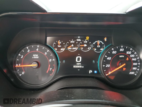 2018 Chevrolet Camaro 2SS with VIN 1G1FH1R77J0184405, listed as a Copart auction lot 56412215 with 53,269 mi miles and Salvage title. Bid and sale history available at DreamBid. Image 9.