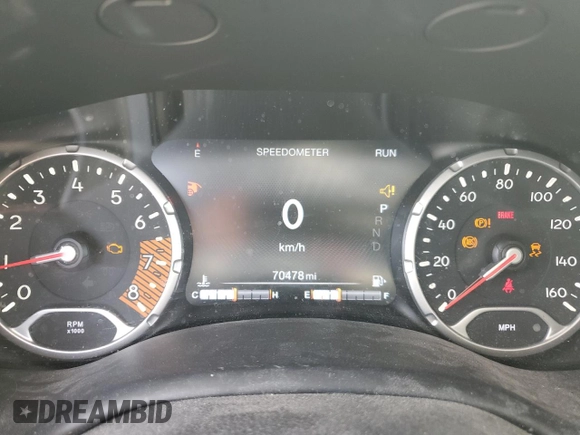 2019 Jeep Renegade Trailhawk z VIN ZACNJBC17KPK47657, wystawiony jako Copart lot #61077265 z przebiegiem 70 478 mil mil oraz Szkoda całkowita • Salvage title. Historia ofert i sprzedaży dostępna na DreamBid. Obrazek 9.