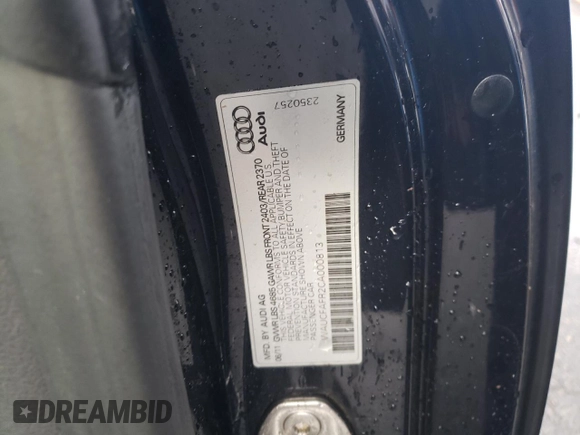 2012 Audi A5 2.0T Premium with VIN WAUCFAFR2CA000813, listed as a Copart auction lot 81277934 with 157,319 mi miles and Salvage Title. Bid and sale history available at carsss.com. Image 14.