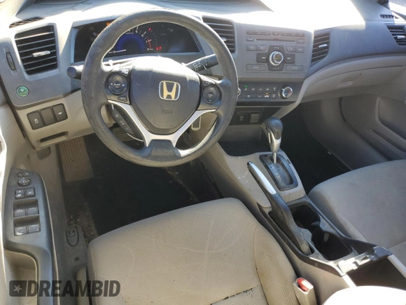 2012 Honda Civic EX with VIN 2HGFB2F87CH546602, listed as a Copart auction lot 81075254 with 164,588 mi miles and Salvage Title. Bid and sale history available at DreamBid. Image 8.