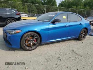 2018 Alfa Romeo Giulia Ti Sport with VIN ZARFAEEN2J7597725, listed as a Copart auction lot 58847685 with 74,078 mi miles and Non repairable. Bid and sale history available at DreamBid. Image 1.
