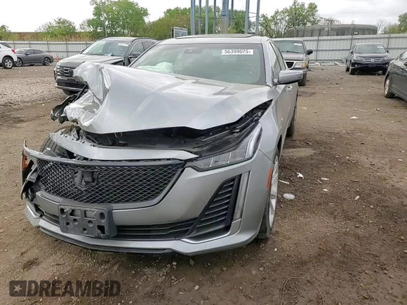 2023 Cadillac CT5 Luxury with VIN 1G6DX5RK0P0123857, listed as a Copart auction lot 56399025 with 45,565 mi miles and Salvage title. Bid and sale history available at DreamBid. Image 13.
