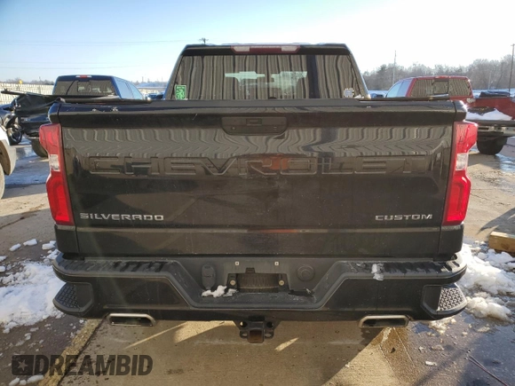 2019 Chevrolet Silverado 1500 Custom with VIN 1GCUYBEF2KZ221374, listed as a Copart auction lot 87605335 with 127,260 mi miles and Salvage Title. Bid and sale history available at DreamBid. Image 6.