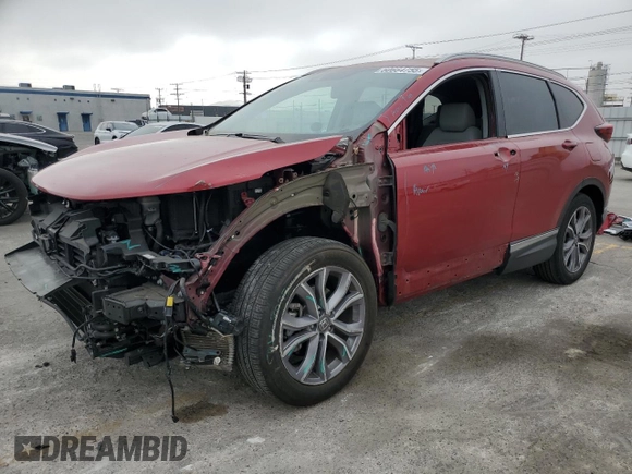 2021 Honda CR-V Touring z VIN 7FART6H96ME037070, wystawiony jako Copart lot #60664755 z przebiegiem 35 694 mil mil oraz Szkoda całkowita • Salvage title. Historia ofert i sprzedaży dostępna na DreamBid. Obrazek 1.