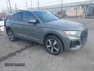 2023 Audi Q5 Sportback S line Premium Plus with VIN WA15AAFY2P2186641, listed as a IAAI auction lot 42111269 with 33,705 mi miles and . Bid and sale history available at DreamBid. Image 1.