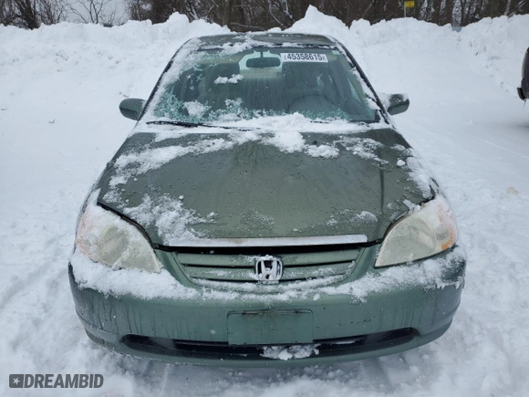 2003 Honda Civic LX with VIN 2HGES16633H903391, listed as a Copart auction lot 45358615 with 484,437 mi miles and Clean Title. Bid and sale history available at carsss.com. Image 5.
