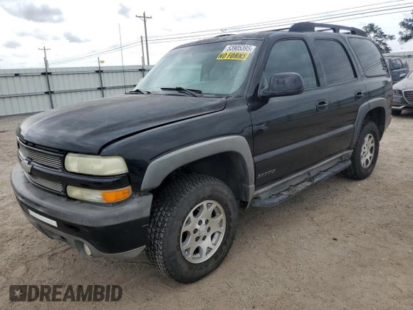 2003 Chevrolet Tahoe Z71 z VIN 1GNEK13Z13R301464, wystawiony jako Copart lot #53905395 z przebiegiem 165 360 mil mil oraz Szkoda całkowita • Salvage title. Historia ofert i sprzedaży dostępna na DreamBid. Obrazek 1.