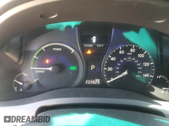 2012 Lexus RX 450h with VIN JTJZB1BA1C2006294, listed as a Copart auction lot 62128945 with 222,829 mi miles and Salvage title. Bid and sale history available at DreamBid. Image 9.