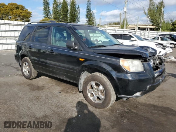 2007 Honda Pilot EX-L with VIN 5FNYF28767B041467, listed as a Copart auction lot 88322515 with 156,403 mi miles and Salvage Title. Bid and sale history available at carsss.com. Image 4.