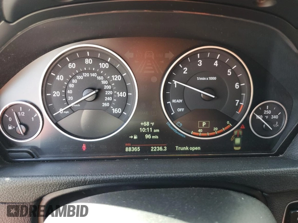 2013 BMW 3 Series 328i with VIN WBA3A5G59DNP21626, listed as a Copart auction lot 52136545 with 88,365 mi miles and Salvage Title. Bid and sale history available at carsss.com. Image 9.