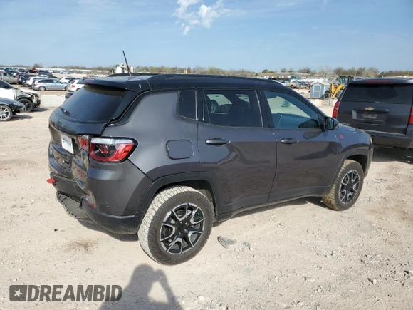 2024 Jeep Compass Trailhawk with VIN 3C4NJDDN7RT156682, listed as a Copart auction lot 50811795 with 8,088 mi miles and Salvage title. Bid and sale history available at DreamBid. Image 3.